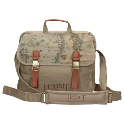 Figurine hobbit middle earth map messenger bag